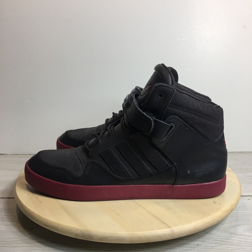 Adidas Originals AR 2.0 Mens 13 Black Brown High Cut Ankle Strap Sneakers Shoes